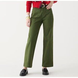 J. Crew Sailor Slim Wide-Leg High Rise Distressed Fatigue Chino Pant Size 33